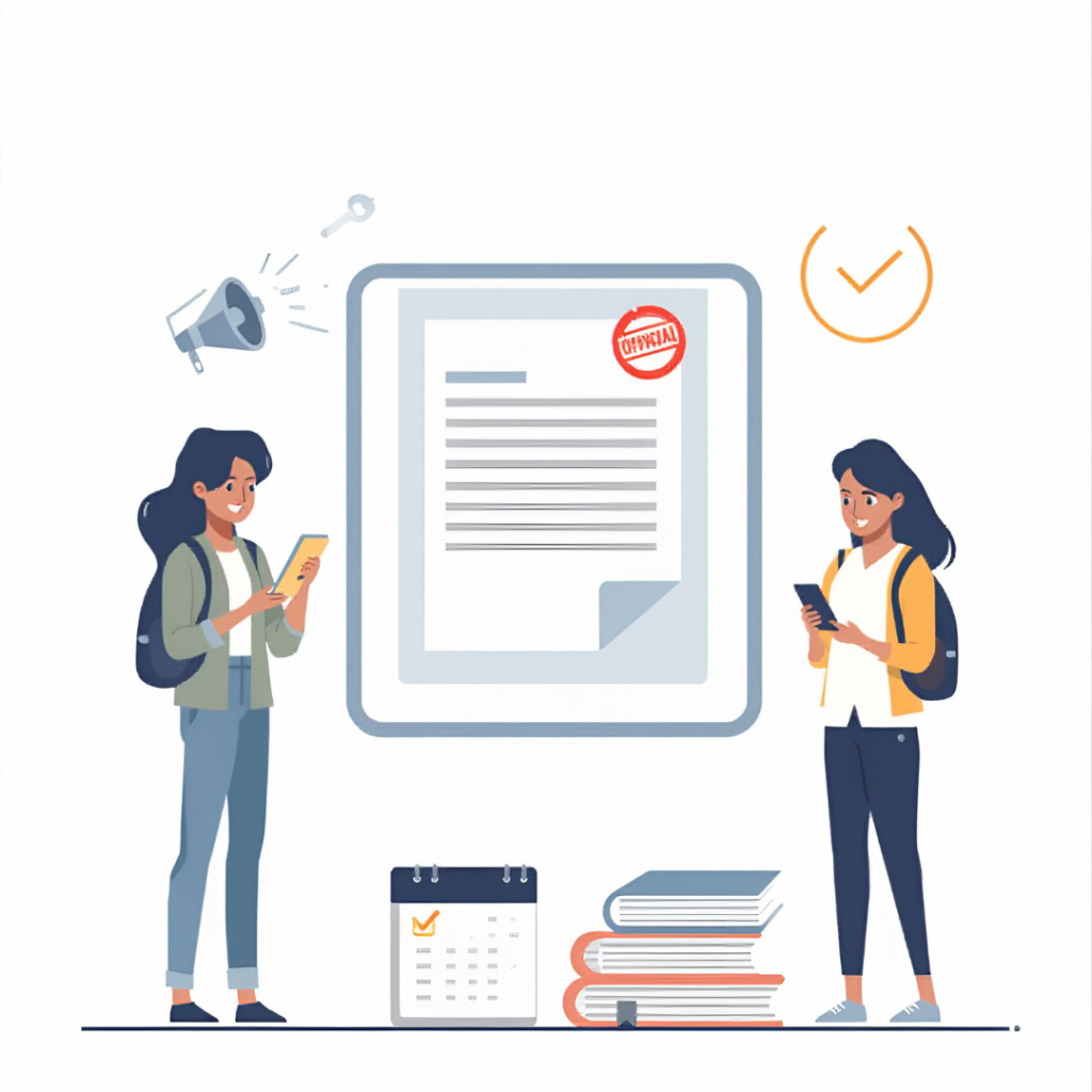 how to stay updated with exam notifications